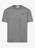 T-shirt met logoborduring - Grijsmele
