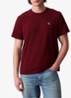 T-shirt met logoborduring - Donkerrood