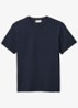 T-shirt met logoborduring - Donkerblauw