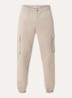 Tapered fit cargobroek met logo - Beige