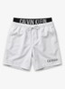 Zwemshorts met logo en trekkoord - Wit