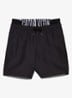 Zwemshorts met logoband - Zwart