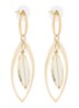 Dangling oorstekers met hanger - Goud
