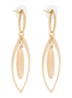 Dangling oorstekers met hanger - Wit