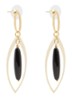 Dangling oorstekers met hanger - Zwart
