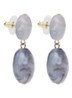 Double Dangling oorstekers verguld - Grijs