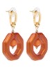 Eternal Beads oorhangers verguld - Oranjebruin