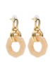 Linea Eternal Dangling oorstekers verguld - Creme