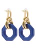 Linea Eternal Dangling oorstekers verguld - Blauw