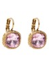 Oorhangers met Swarovski kristal verguld - Lichtroze