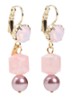 Oorhangers met Swarovski verguld - Lichtroze