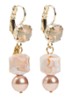 Oorhangers met Swarovski verguld - Camel