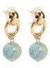 Round Serenety oorstekers verguld - Mint