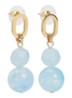 Soft Cloud oorstekers verguld - Blauw