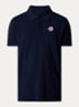 Beckley regular fit polo van piqué katoen met logoborduring - Donkerblauw
