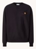 American sweater met logoborduring - Zwart