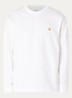 Chase longsleeve met logoborduring - Wit