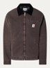 Detroit jack met details van corduroy - Lichtbruin