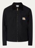 Detroit jack met details van corduroy - Zwart