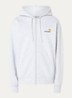 Hooded American Script sweatvest met logoborduring - Grijs