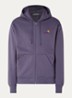 Hooded American Script sweatvest met logoborduring - Paars