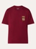 Marsala T-shirt met logoborduring - Donkerrood