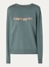 Sweater met logoborduring - Zeegroen
