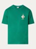 Plafondorne T-shirt met logo- en backprint - Donkergroen