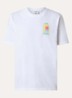 T-shirt met logo- en backprint - Wit