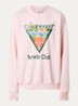 Tennis Club sweater met logoprint - Roze