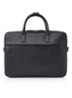 Laptoptas van leer met 15,6 inch laptopvak - Zwart