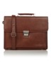 Realta businesstas van leer met 13.3 inch laptopvak - Cognac
