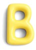 Letter B hanger 10 cm - Geel