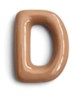 Letter D hanger 10 cm - Beige