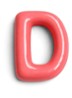 Letter D hanger 10 cm - Oranjerood
