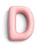 Letter D hanger 10 cm - Lichtroze