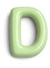 Letter D hanger 10 cm - Mint