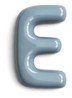 Letter E hanger 10 cm - Grijs