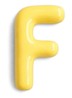 Letter F hanger 10 cm - Geel