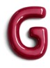 Letter G hanger 10 cm - Bordeauxrood