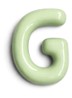 Letter G hanger 10 cm - Mint