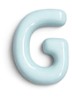 Letter G hanger 10 cm - Lichtblauw