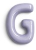 Letter G hanger 10 cm - Paars