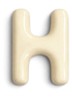 Letter H hanger 10 cm - Gebroken wit