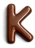 Letter K hanger 10 cm - Bruin
