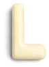 Letter L hanger 10 cm - Gebroken wit