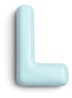 Letter L hanger 10 cm - Lichtblauw