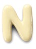 Letter N hanger 10 cm - Gebroken wit