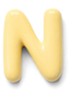 Letter N hanger 10 cm - Geel
