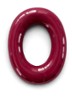 Letter O hanger 10 cm - Bordeauxrood